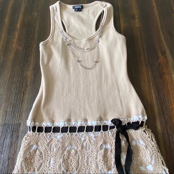 Xoxo Macrame Tank Dress Small - Picture 2 of 6